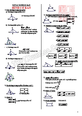 Ôn tập môn Hình học 10 (cơ bản)